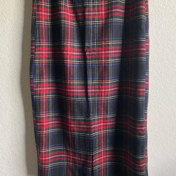 Vintage Chadwicks Wool Blend Tartan Plaid Preppy Dark Academia Midi Skirt Sz 12T - Picture 10 of 14